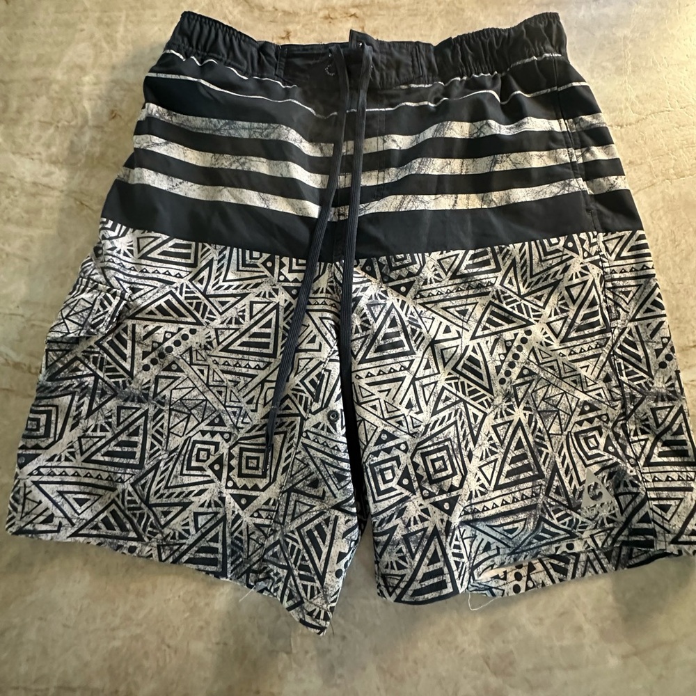 Mens Gerry Brand Lined Cargo Swim Trunks M